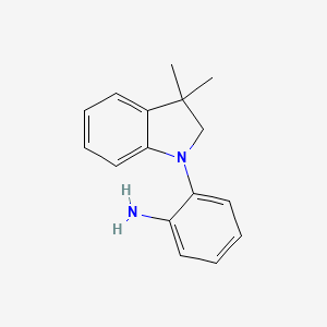 molecular formula C16H18N2 B8591974 2-(3,3-Dimethyl-2,3-dihydro-1H-indol-1-yl)aniline CAS No. 917898-59-0