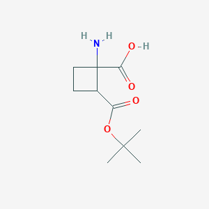 1-Amino-2-[(2-methylpropan-2-yl)oxycarbonyl]cyclobutane-1-carboxylic acid