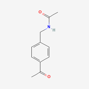 molecular formula C11H13NO2 B8592019 N-[(4-acetylphenyl)methyl]acetamide 