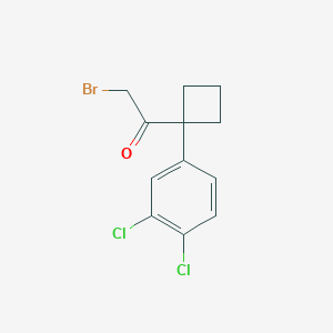 B8592041 2-Bromo-1-[1-(3,4-dichlorophenyl)cyclobutyl]ethan-1-one CAS No. 161190-28-9