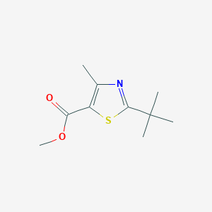 molecular formula C10H15NO2S B8592063 Methyl 4-methyl-2-tert-butylthiazole-5-carboxylate 
