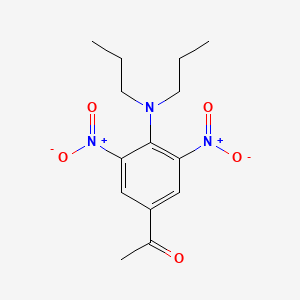 molecular formula C14H19N3O5 B8592100 Ethanone, 1-(4-(dipropylamino)-3,5-dinitrophenyl)- CAS No. 52129-71-2