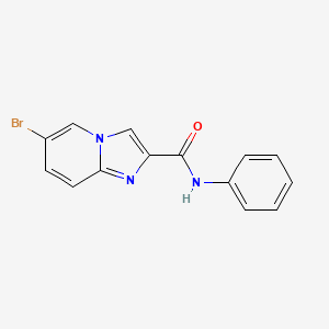 molecular formula C14H10BrN3O B8592103 6-bromo-N-phenylimidazo[1,2-a]pyridine-2-carboxamide 