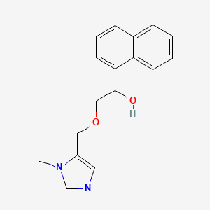 molecular formula C17H18N2O2 B8592108 2-(1-Methylimidazol-5-yl)methoxy-1-(1-naphthyl)ethanol CAS No. 131973-04-1
