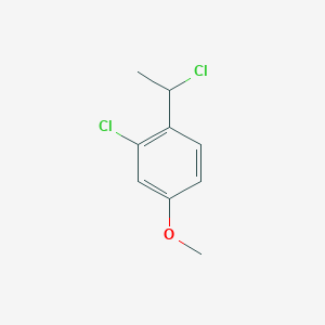molecular formula C9H10Cl2O B8592184 2-Chloro-1-(1-chloro-ethyl)-4-methoxy-benzene 