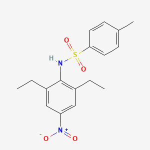 molecular formula C17H20N2O4S B8592195 Benzenesulfonamide, N-(2,6-diethyl-4-nitrophenyl)-4-methyl- CAS No. 70522-64-4
