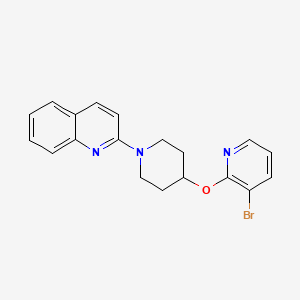 molecular formula C19H18BrN3O B8592249 2-(4-((3-Bromopyridin-2-yl)oxy)piperidin-1-yl)quinoline 