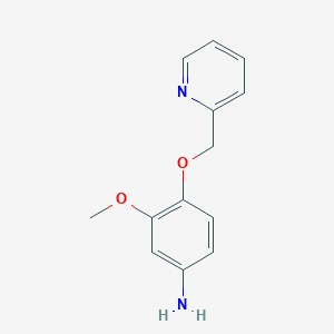 molecular formula C13H14N2O2 B8592267 3-Methoxy-4-(pyridin-2-ylmethoxy)aniline CAS No. 848438-61-9