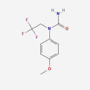 molecular formula C10H11F3N2O2 B8592283 N-(4-Methoxyphenyl)-N-(2,2,2-trifluoroethyl)urea CAS No. 64323-93-9
