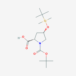 (2S,4S)-1-(tert-butoxycarbonyl)-4-((tert-butyldimethylsilyl)oxy)pyrrolidine-2-carboxylic acid