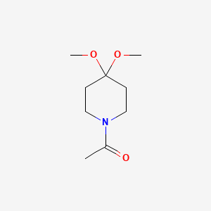 molecular formula C9H17NO3 B8592328 1-Acetyl-4,4-dimethoxypiperidine 