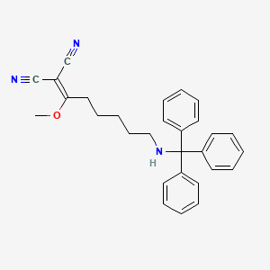 {1-Methoxy-6-[(triphenylmethyl)amino]hexylidene}propanedinitrile