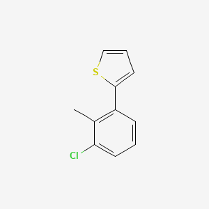 molecular formula C11H9ClS B8592337 2-(3-Chloro-2-methylphenyl)thiophene CAS No. 89634-69-5