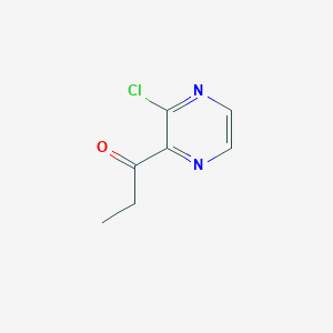 molecular formula C7H7ClN2O B8592368 1-(3-Chloro-2-pyrazinyl)-1-propanone 