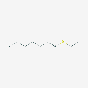 molecular formula C9H18S B8592418 1-(Ethylsulfanyl)hept-1-ene CAS No. 62155-57-1