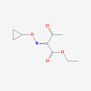 molecular formula C9H13NO4 B8592429 Ethyl 2-[(cyclopropyloxy)imino]-3-oxobutanoate CAS No. 106415-98-9
