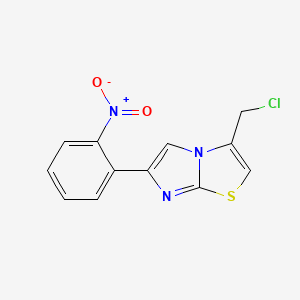 molecular formula C12H8ClN3O2S B8592438 3-Chloromethyl-6-(2-nitro-phenyl)-imidazo[2,1-b]thiazole 