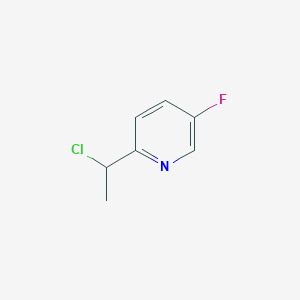 molecular formula C7H7ClFN B8592452 2-(1-Chloroethyl)-5-fluoropyridine 