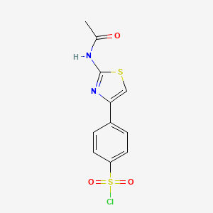 4-(2-Acetamido-1,3-thiazol-4-yl)benzene-1-sulfonyl chloride