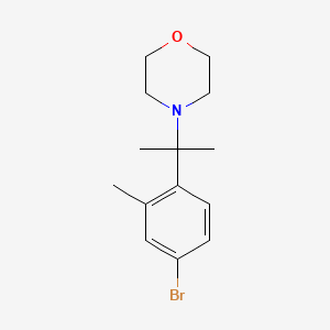 molecular formula C14H20BrNO B8592552 4-[1-(4-Bromo-2-methyl-phenyl)-1-methyl-ethyl]-morpholine 