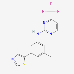 molecular formula C15H11F3N4S B8592564 N-[3-methyl-5-(1,3-thiazol-5-yl)phenyl]-4-(trifluoromethyl)pyrimidin-2-amine 