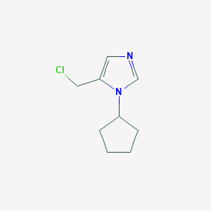 molecular formula C9H13ClN2 B8592568 5-(chloromethyl)-1-cyclopentyl-1H-imidazole 