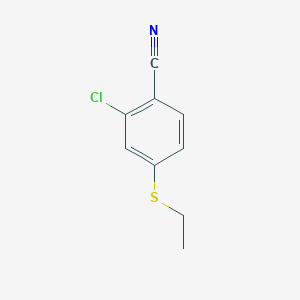 molecular formula C9H8ClNS B8592574 2-Chloro-4-(ethylthio)benzonitrile 