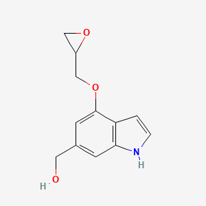 molecular formula C12H13NO3 B8592580 {4-[(Oxiran-2-yl)methoxy]-1H-indol-6-yl}methanol CAS No. 61545-35-5