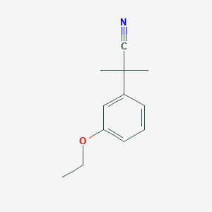 molecular formula C12H15NO B8592589 2-(3-Ethoxy-phenyl)-2-methyl-propionitrile 