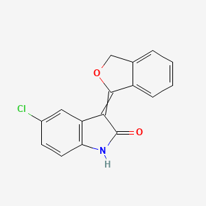 molecular formula C16H10ClNO2 B8592610 3-(2-Benzofuran-1(3H)-ylidene)-5-chloro-1,3-dihydro-2H-indol-2-one CAS No. 503447-49-2