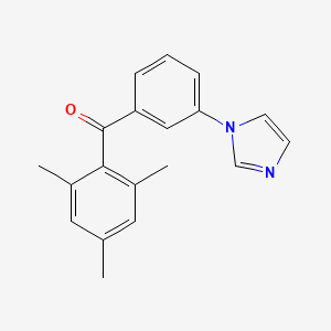 molecular formula C19H18N2O B8592651 [3-(1H-Imidazol-1-yl)phenyl](2,4,6-trimethylphenyl)methanone CAS No. 88941-41-7