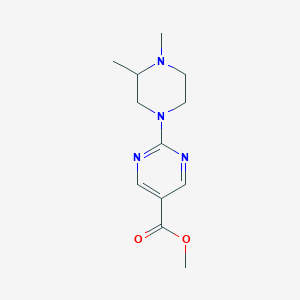 molecular formula C12H18N4O2 B8592685 Methyl 2-(3,4-dimethylpiperazin-1-yl)pyrimidine-5-carboxylate 