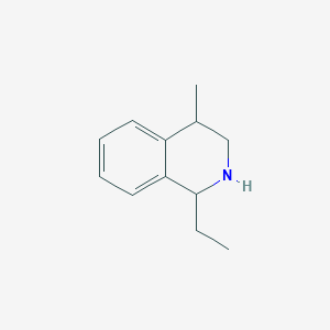 molecular formula C12H17N B8592705 1-Ethyl-4-methyl-1,2,3,4-tetrahydroisoquinoline 