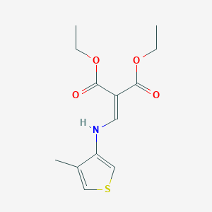 molecular formula C13H17NO4S B8592713 Diethyl 2-{[(4-methylthien-3-yl)amino]methylene}malonate CAS No. 125605-37-0
