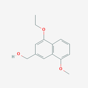 molecular formula C14H16O3 B8592722 (4-Ethoxy-8-methoxynaphthalen-2-yl)methanol 