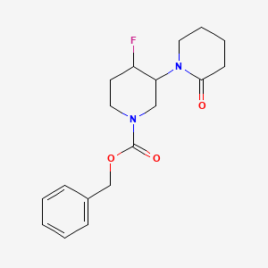 molecular formula C18H23FN2O3 B8592726 Benzyl 4'-fluoro-2-oxo-1,3'-bipiperidine-1'-carboxylate 