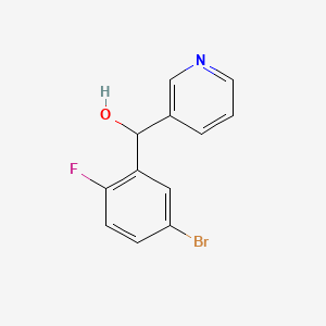 molecular formula C12H9BrFNO B8592748 (5-Bromo-2-fluorophenyl)(pyridin-3-yl)methanol 
