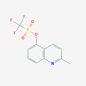 molecular formula C11H8F3NO3S B8592863 2-Methylquinolin-5-yl trifluoromethanesulfonate 