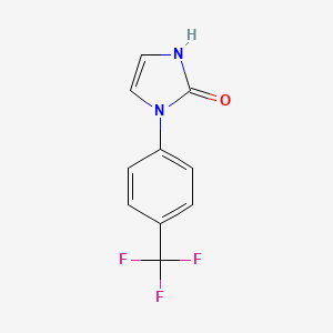 molecular formula C10H7F3N2O B8592880 1,3-dihydro-3-[4-(trifluoromethyl)phenyl]-2H-imidazol-2-one 