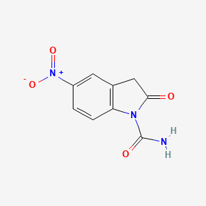 molecular formula C9H7N3O4 B8592891 1h-Indole-1-carboxamide,2,3-dihydro-5-nitro-2-oxo- 