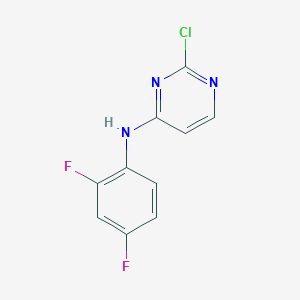 molecular formula C10H6ClF2N3 B8592894 2-Chloro-4-(2,4-difluoroanilino)pyrimidine 