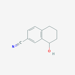 molecular formula C11H11NO B8592923 7-Cyano-1,2,3,4-tetrahydro-naphthalen-1-ol 