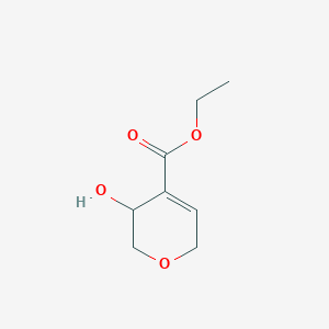 molecular formula C8H12O4 B8592956 ethyl 3-hydroxy-3,6-dihydro-2H-pyran-4-carboxylate CAS No. 64559-15-5
