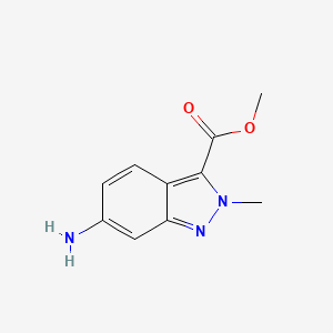 molecular formula C10H11N3O2 B8592983 methyl 6-amino-2-methyl-2H-indazole-3-carboxylate 