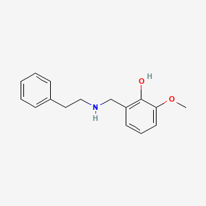molecular formula C16H19NO2 B8592987 2-Methoxy-6-(((2-phenylethyl)amino)methyl)phenol 