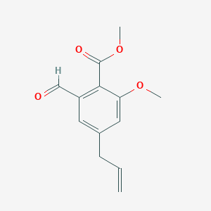 molecular formula C13H14O4 B8592999 Methyl 4-allyl-2-formyl-6-methoxybenzoate 