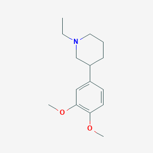 molecular formula C15H23NO2 B8593016 3-(3,4-Dimethoxyphenyl)-1-ethylpiperidine CAS No. 62033-59-4