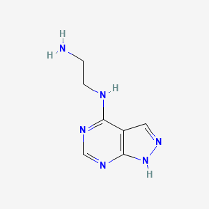 molecular formula C7H10N6 B8593034 1,2-Ethanediamine,n1-1h-pyrazolo[3,4-d]pyrimidin-4-yl- 