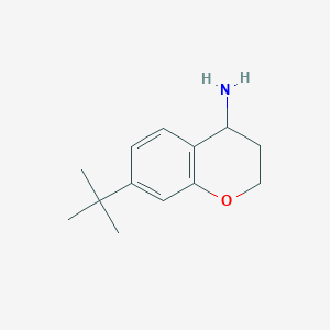 molecular formula C13H19NO B8593063 7-tert-Butyl-chroman-4-ylamine 