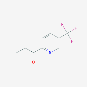 molecular formula C9H8F3NO B8593082 1-(5-(Trifluoromethyl)pyridin-2-YL)propan-1-one 